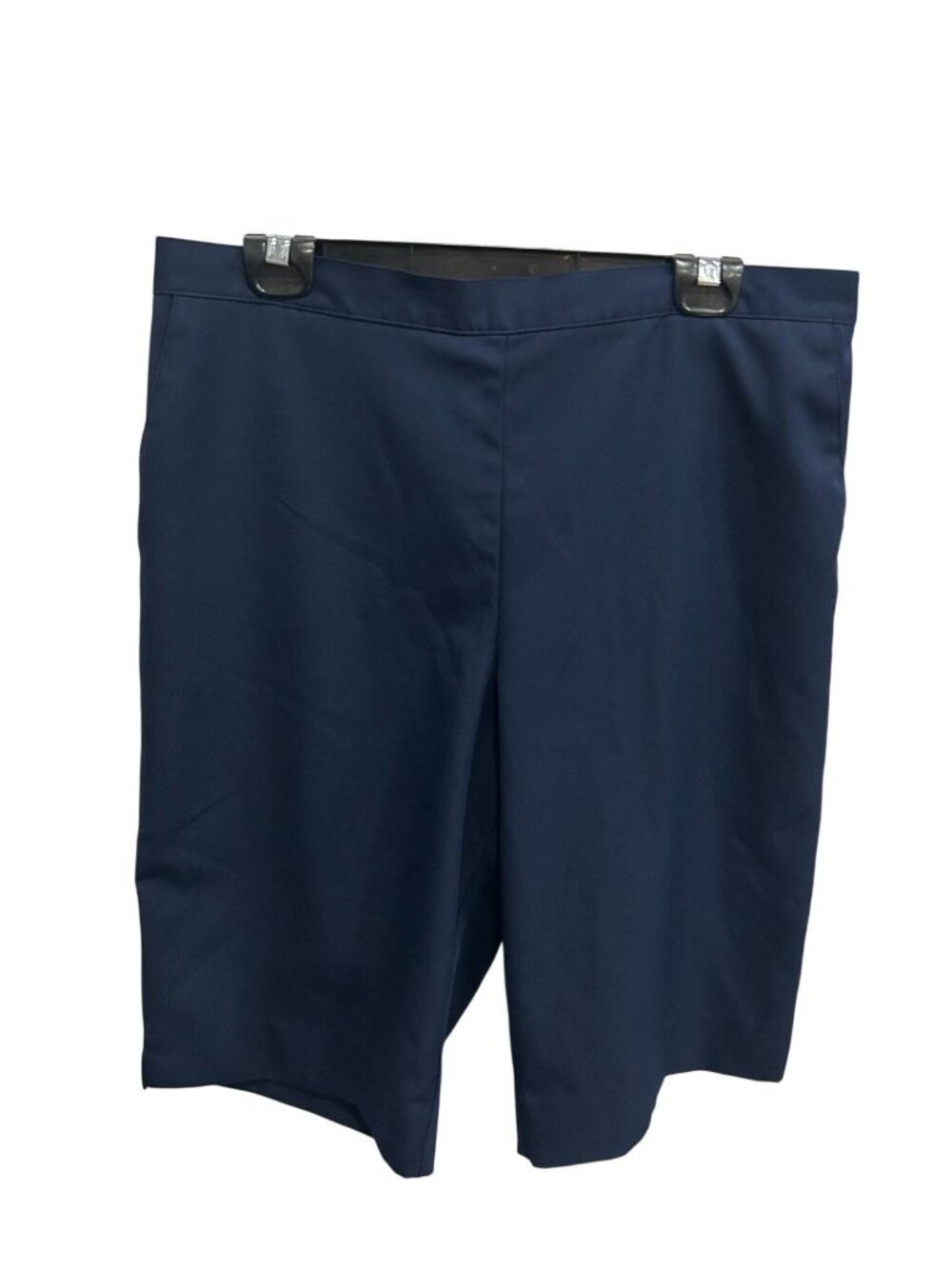 Alfred Dunner 14 Navy Blue Pull-On Shorts Polyester Coastal Minimalist Casual